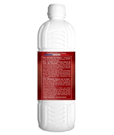 Acide Sulfurique 15% - 1L Onyx recommandations d'utilisation