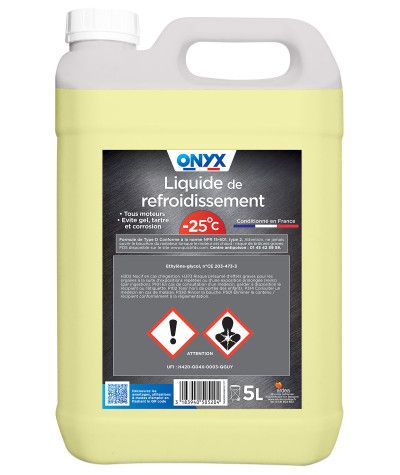 Liquide Refroidissement -25°C - 5L Onyx recommandations d'utilisation