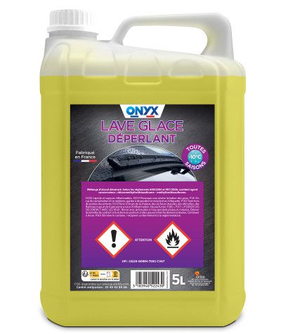Lave Glace Déperlant -10° - 5L Onyx recommandations d'utilisation