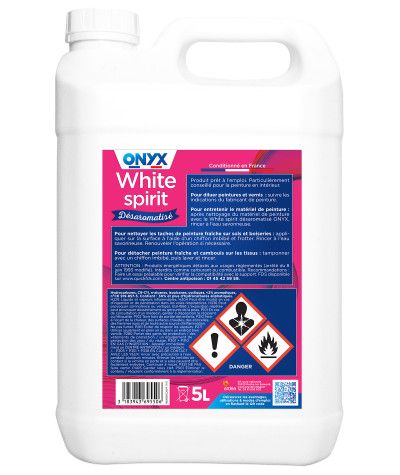 White Spirit Désaromatisé - 5L Onyx recommandations d'utilisation