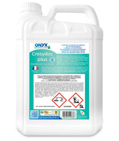 Cresydoc Plus Désinfectant Surodorant - 5L Onyx recommandations d'utilisation