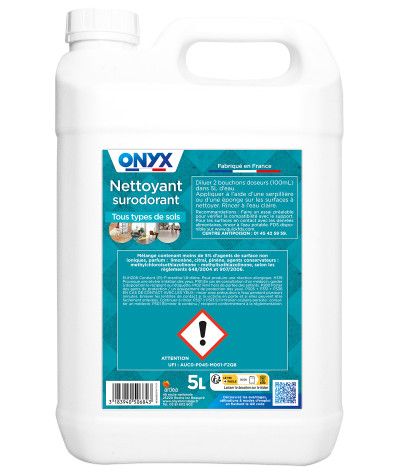 Nettoyant Surodorant - 5L Onyx recommandations d'utilisation