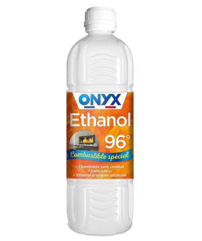Éthanol 96% Combustible Cheminée Sans Conduit - 1L Onyx