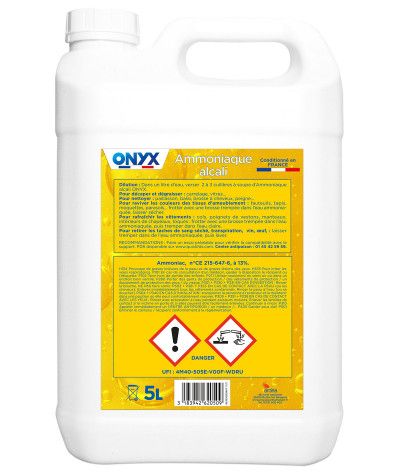 Ammoniaque Alcali - 5L Onyx recommandations d'utilisation