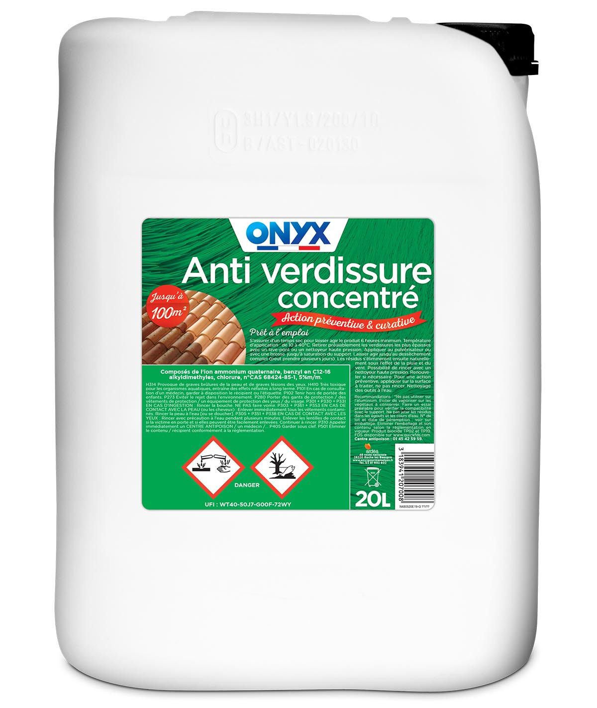 Anti Verdissure Concentré - 20L Onyx