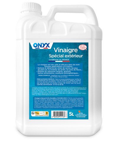 Vinaigre Spécial Extérieur - 5L Onyx recommandations d'utilisation