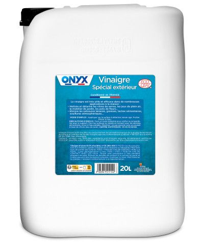 Vinaigre Spécial Extérieur - 20L Onyx recommandations d'utilisation