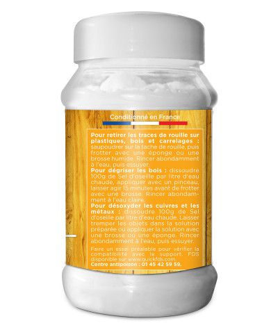 Sel d'Oseille / Acide Oxalique 800gr - Guide d'utilisation offert -  Cdiscount Au quotidien