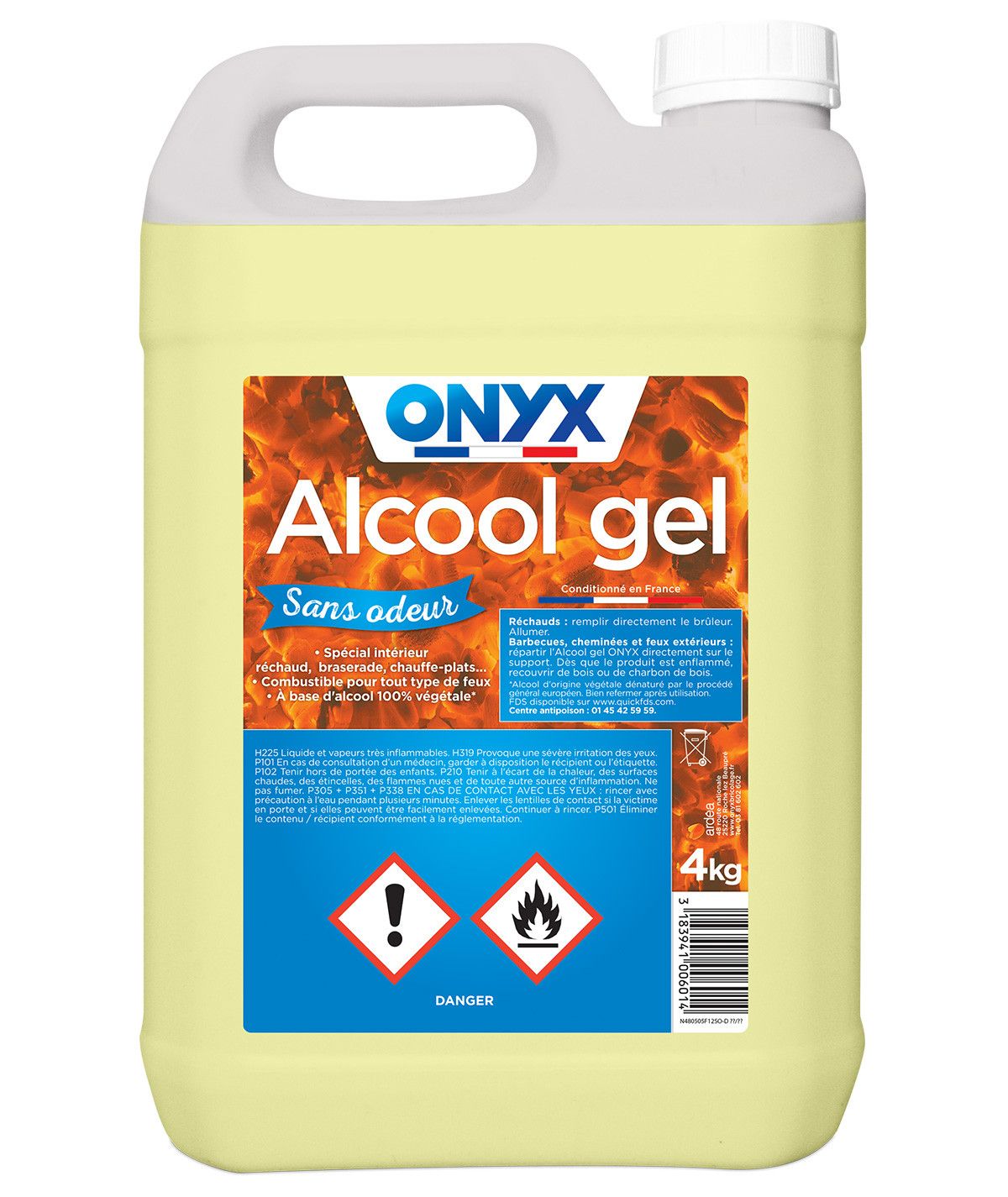Alcool Gel Sans Odeur - 4kg Onyx