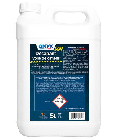 Décapant Voile Ciment - 5L Onyx recommandations d'utilisation